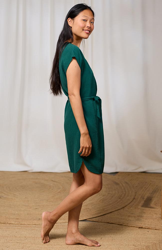 Image of TWOTHIRDS dames vegan Jurk Mwali Groen