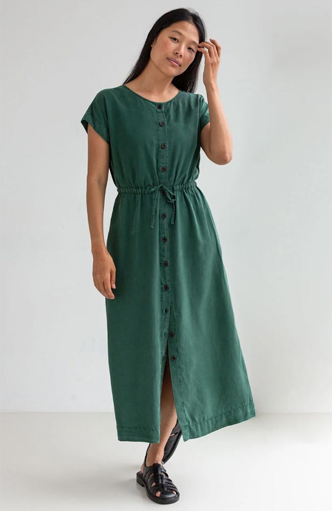 Image of TWOTHIRDS dames vegan Jurk Marasusa Groen