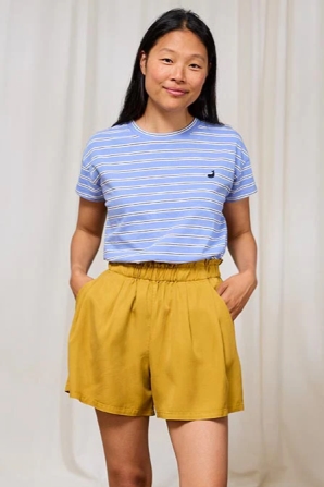 TWOTHIRDS womens vegan T-Shirt Tarida Blue Stripes