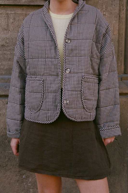 Image of NÃ©nÃ©s dames vegan Jas Maia Brown Vichy