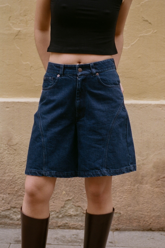 Image of NÃ©nÃ©s dames vegan Shorts Isaure Blauw