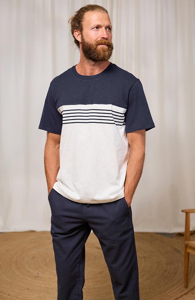 Image of TWOTHIRDS mannen vegan T-Shirt Plavi Navy