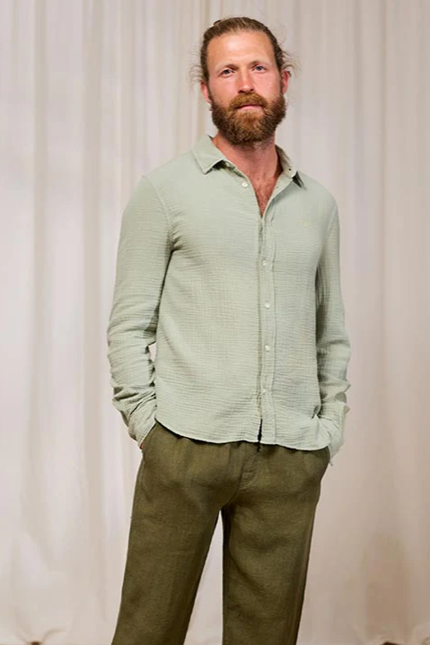Image of TWOTHIRDS mannen vegan Shirt Unyee Lichtgroen