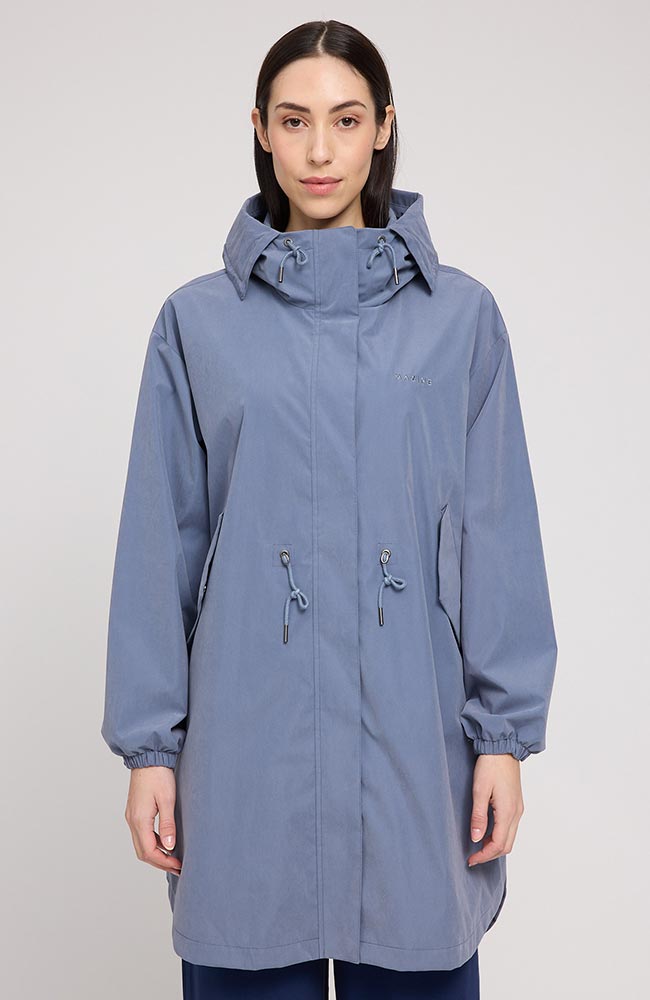 Image of Mazine dames vegan Parka Licht Leisteenblauw