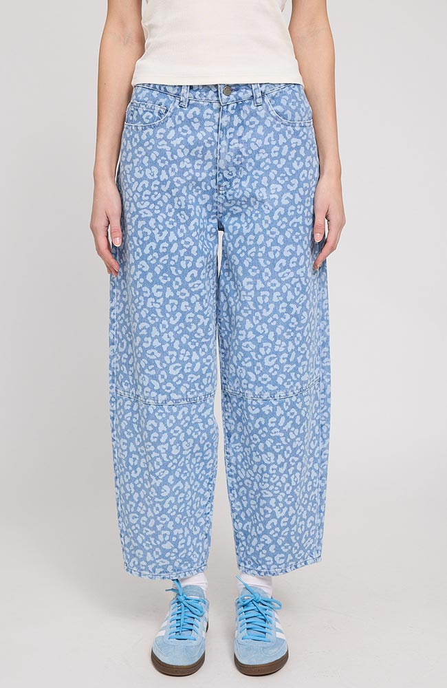 Image of Mazine dames vegan Jeans Met Print, Lichtblauw
