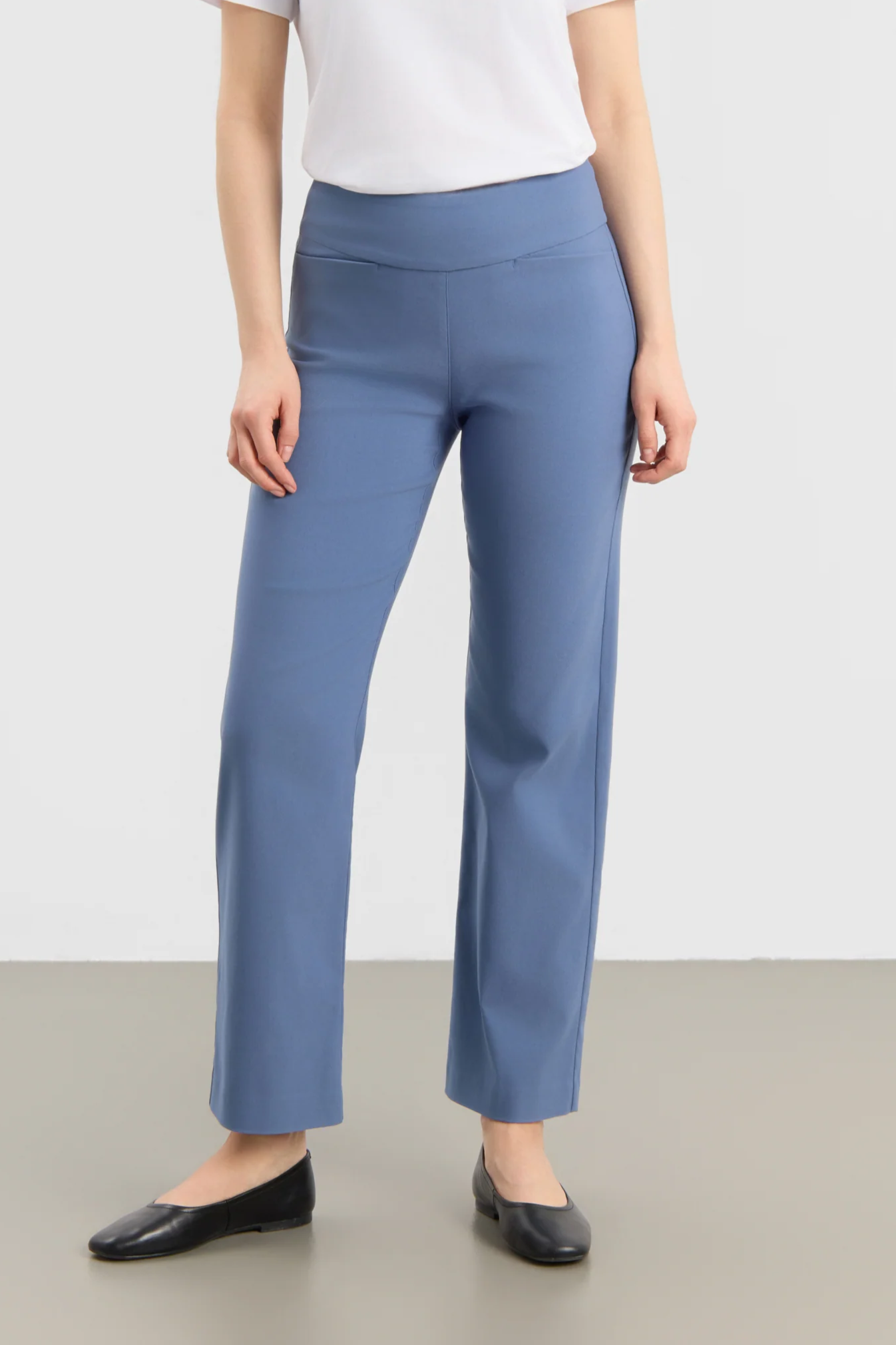 Image of LAURIE dames vegan Broek Thea Rechte Ml Blauw