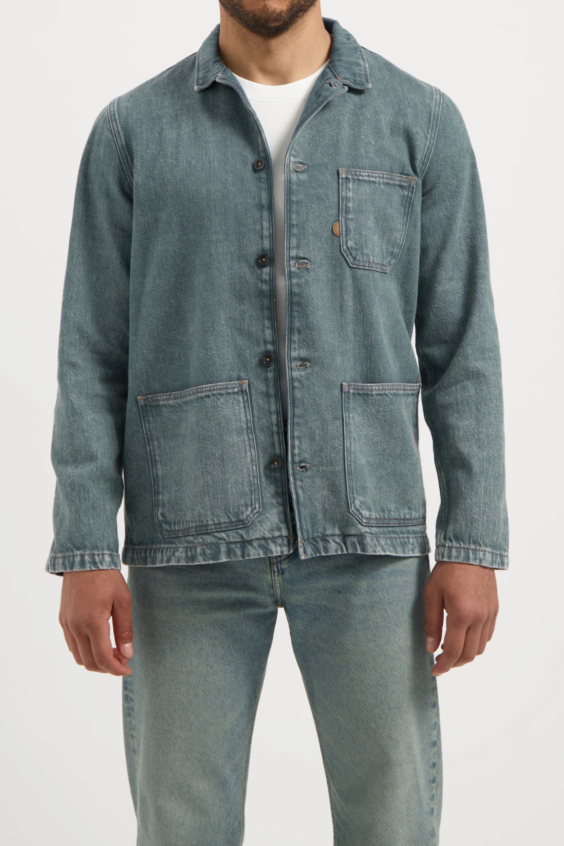 Image of MUD Jeans mannen vegan Overhemd Sven Earth Vintage