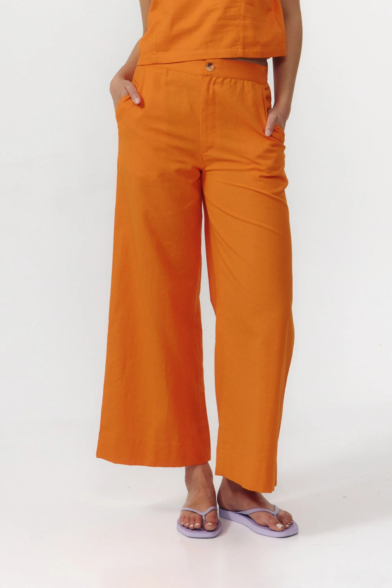 Image of SUITE13LAB dames vegan Broek Ulla Oranje