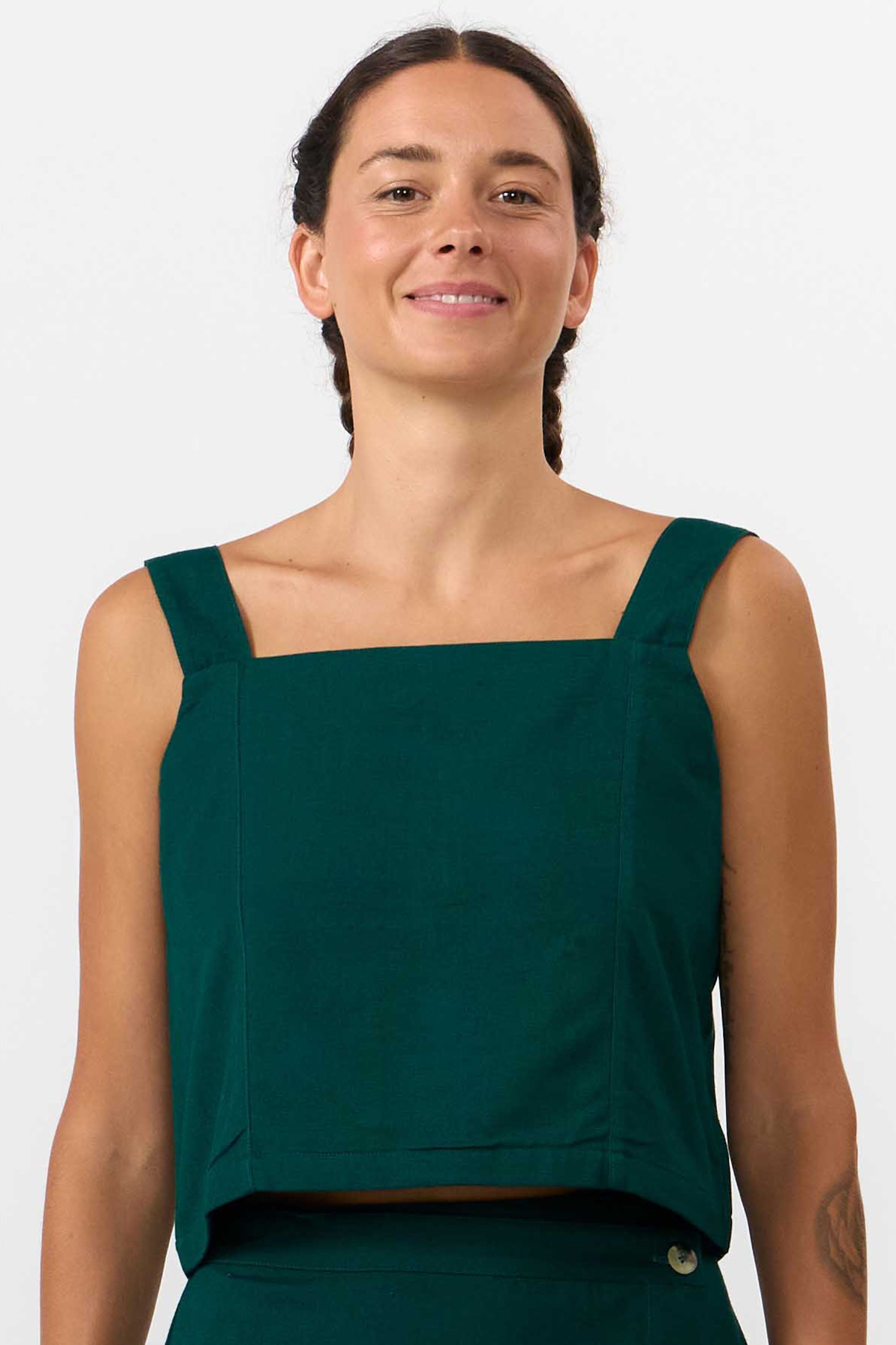 Image of SUITE13LAB dames vegan Top Odiel Deep Green
