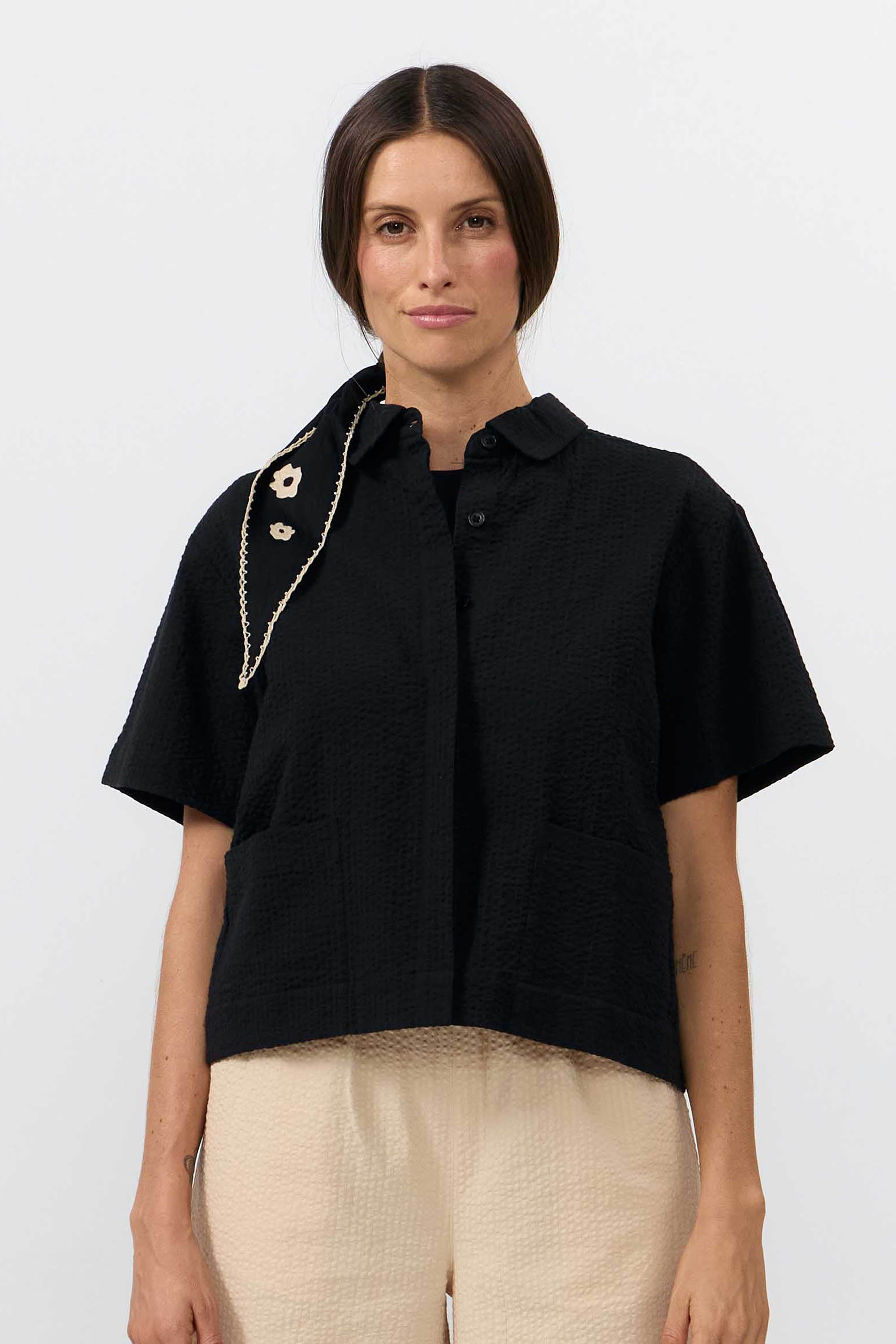 Image of SUITE13LAB dames vegan Shirt Eder Zwart