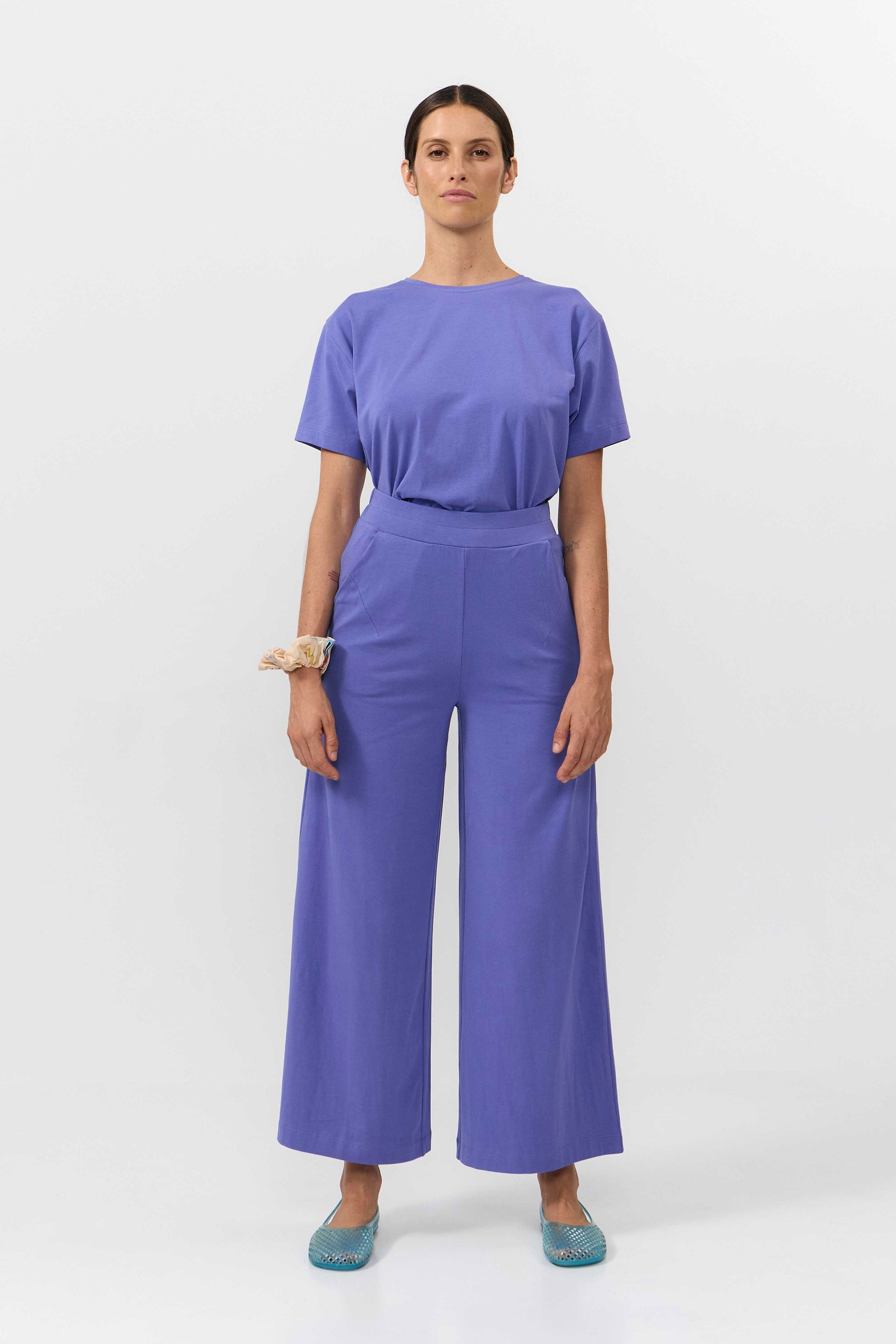 Image of SUITE13LAB dames vegan Broek Palau Middenblauw