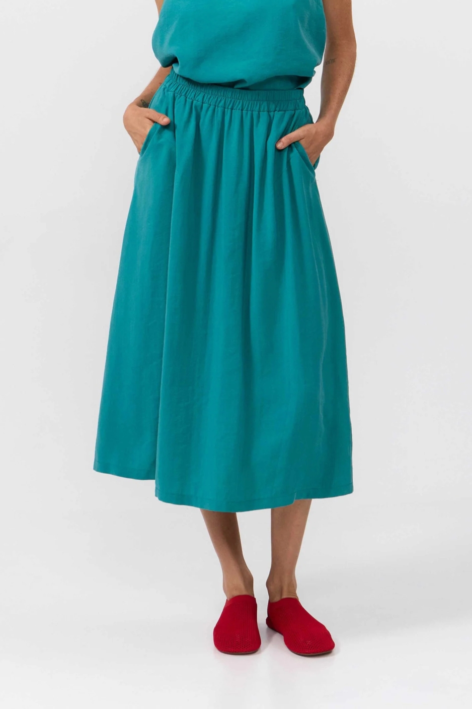 Image of SUITE13LAB dames vegan Rok Adaja Teal