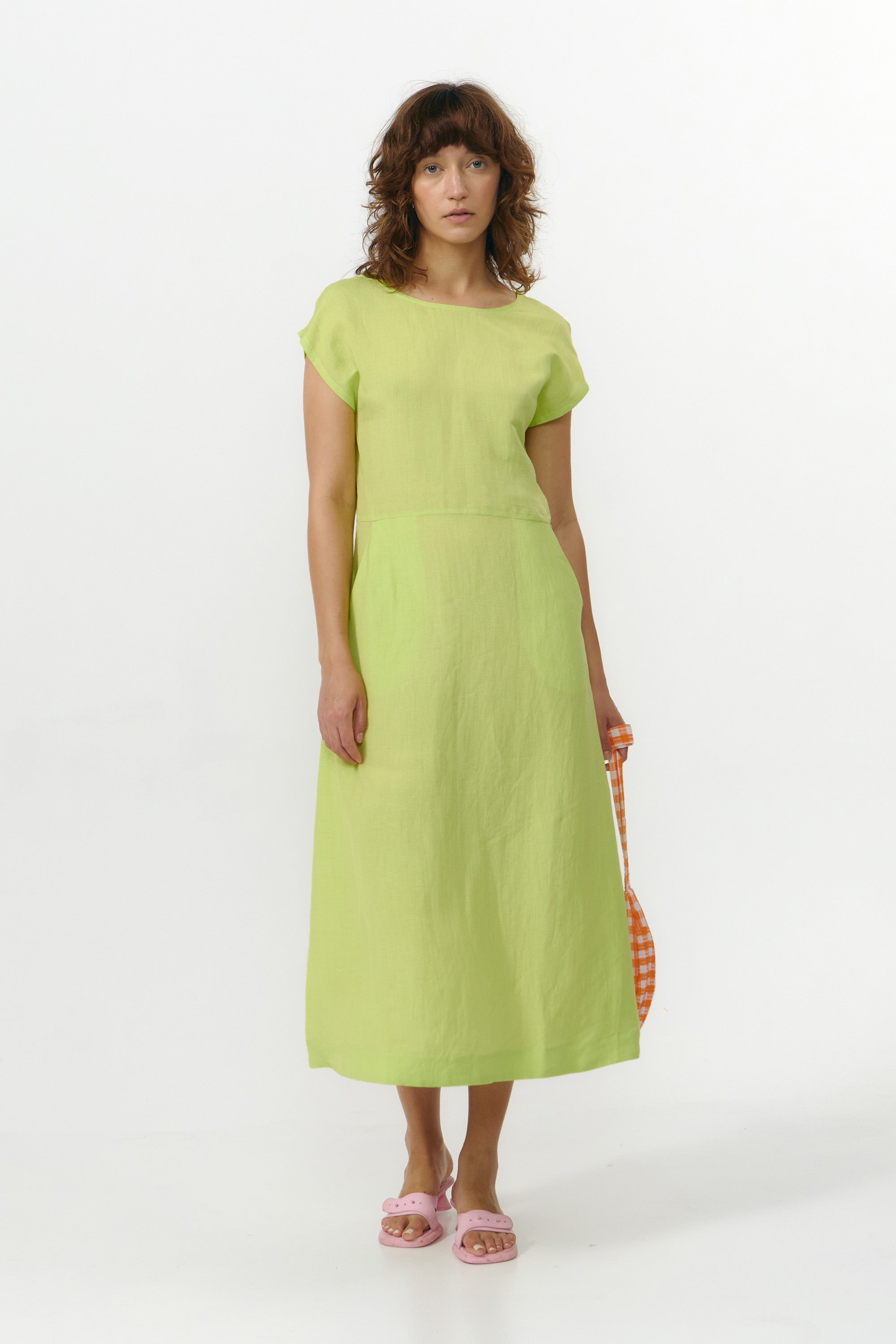 Image of SUITE13LAB dames vegan Jurk Tinto Appelgroen