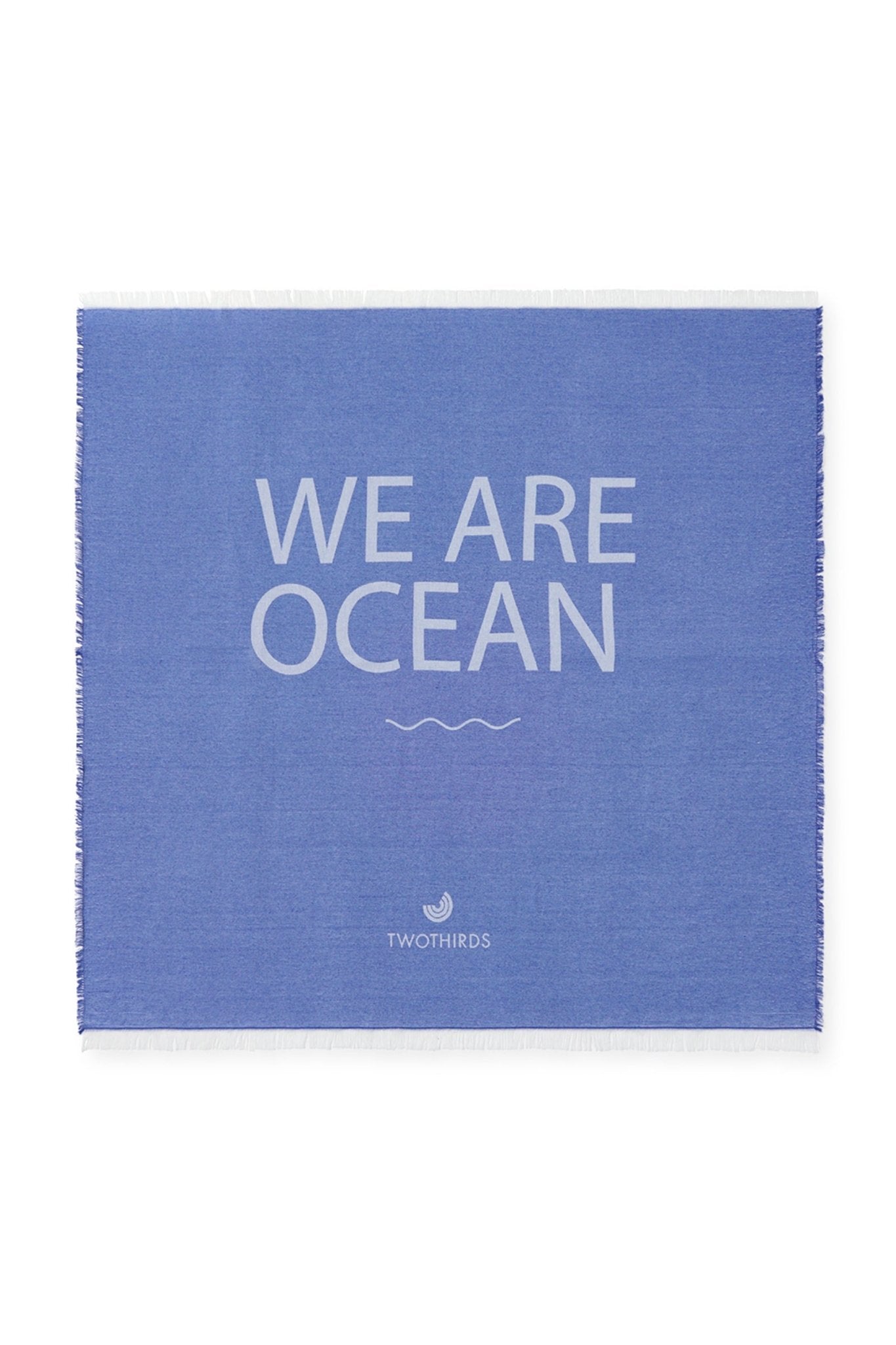 TWOTHIRDS unisex vegan Towel Travel We Are Ocean Big Blue