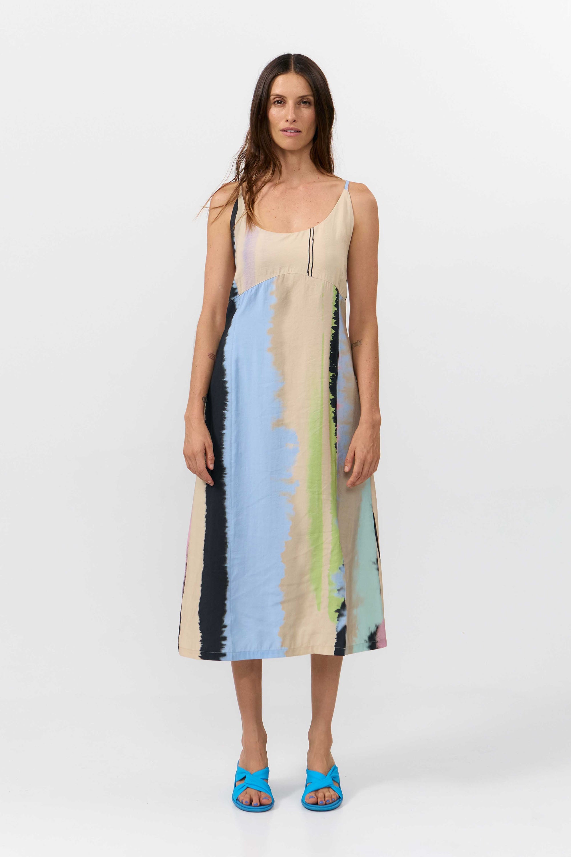 SUITE13LAB Damen vegan Kleid Saja Print Ones Multicolour