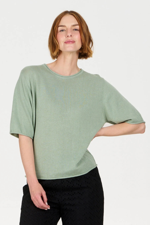 KOMODO Damen vegan T-Shirt Camille Salbei Gr&Atilde;&frac14;n