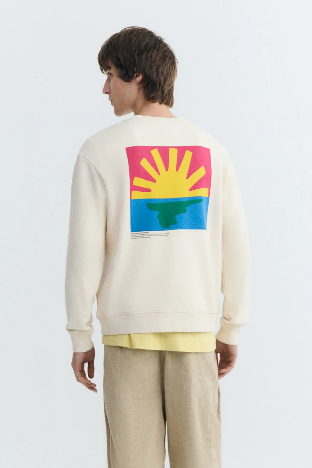 Thinking mu Herren vegan Sweatshirt Leon Ecru