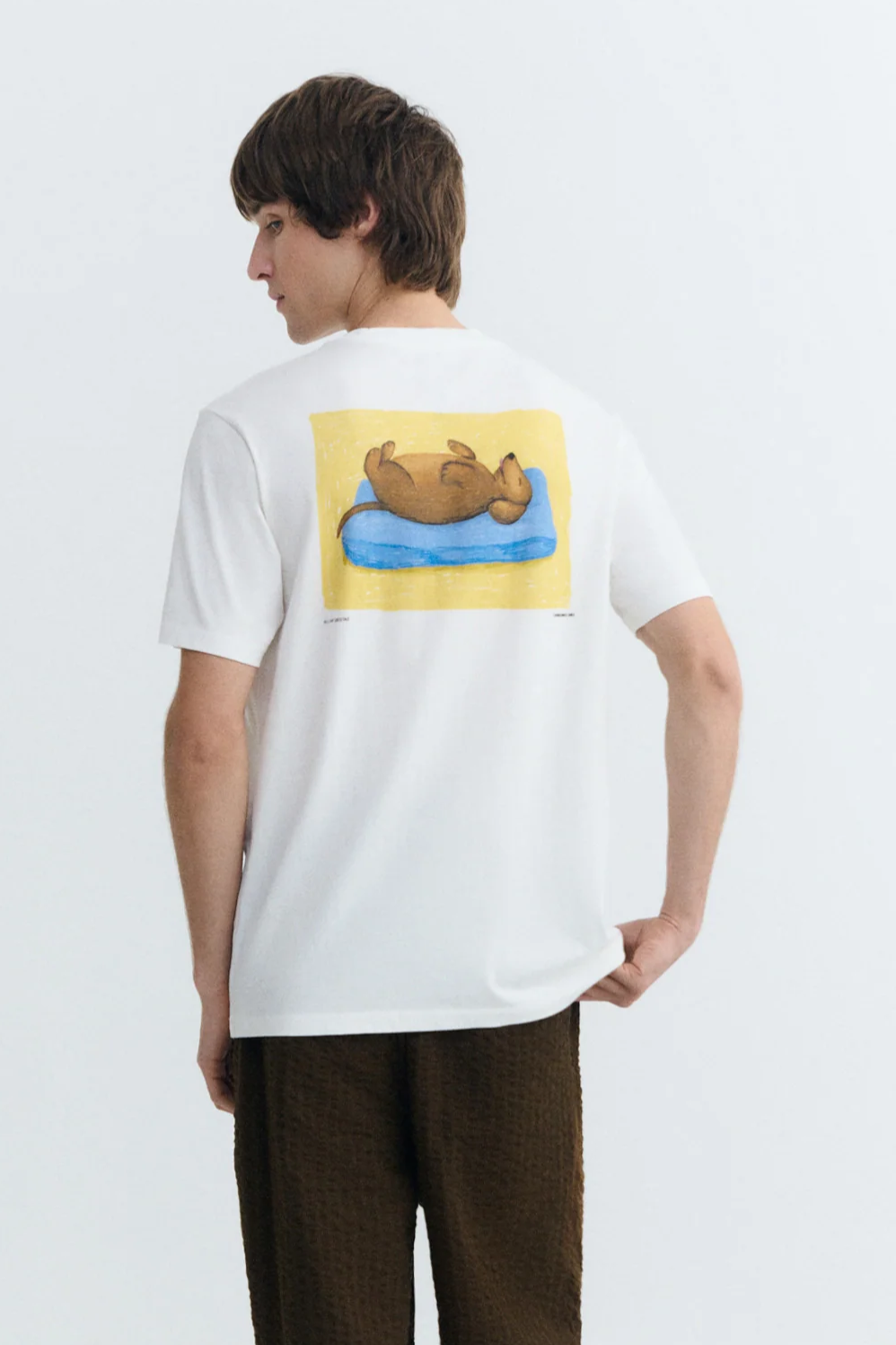 Thinking mu Herren vegan T-Shirt Zach The Dog Nap Wei&Atilde;Ÿ