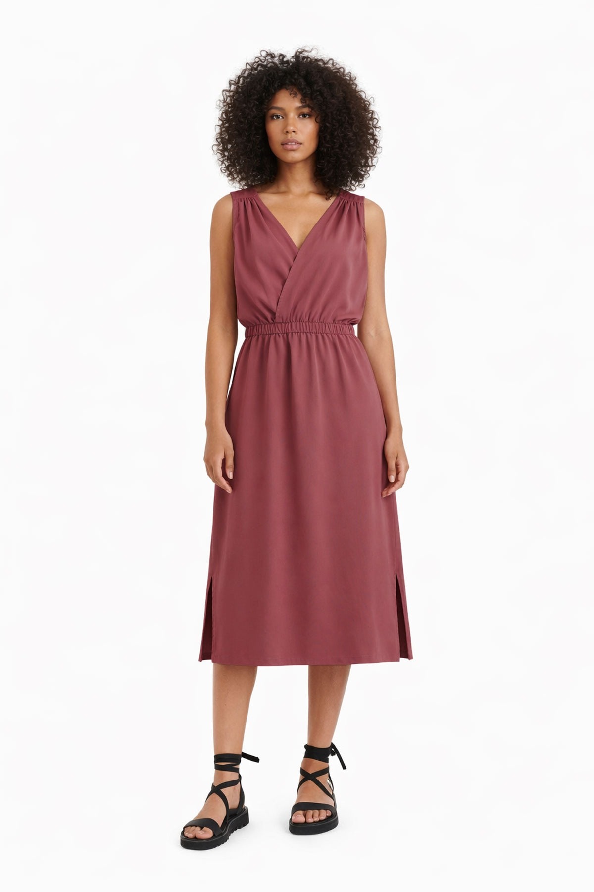 WiDDA Damen vegan Kleid Goldi Berry