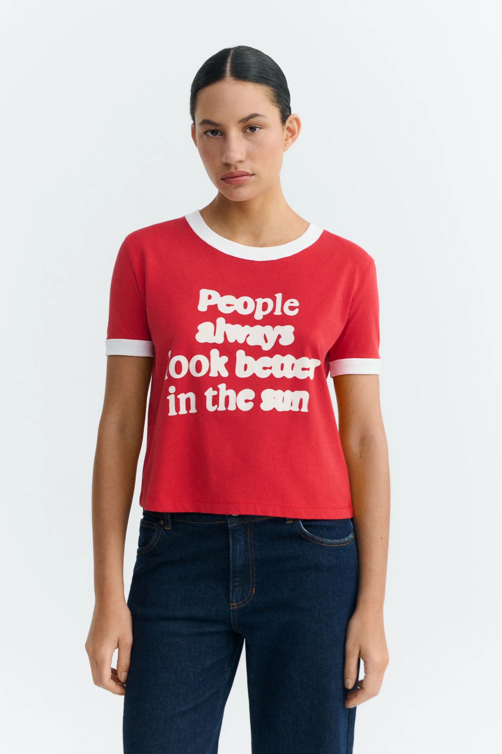 Thinking mu Damen vegan T-Shirt People Zowie R Rot