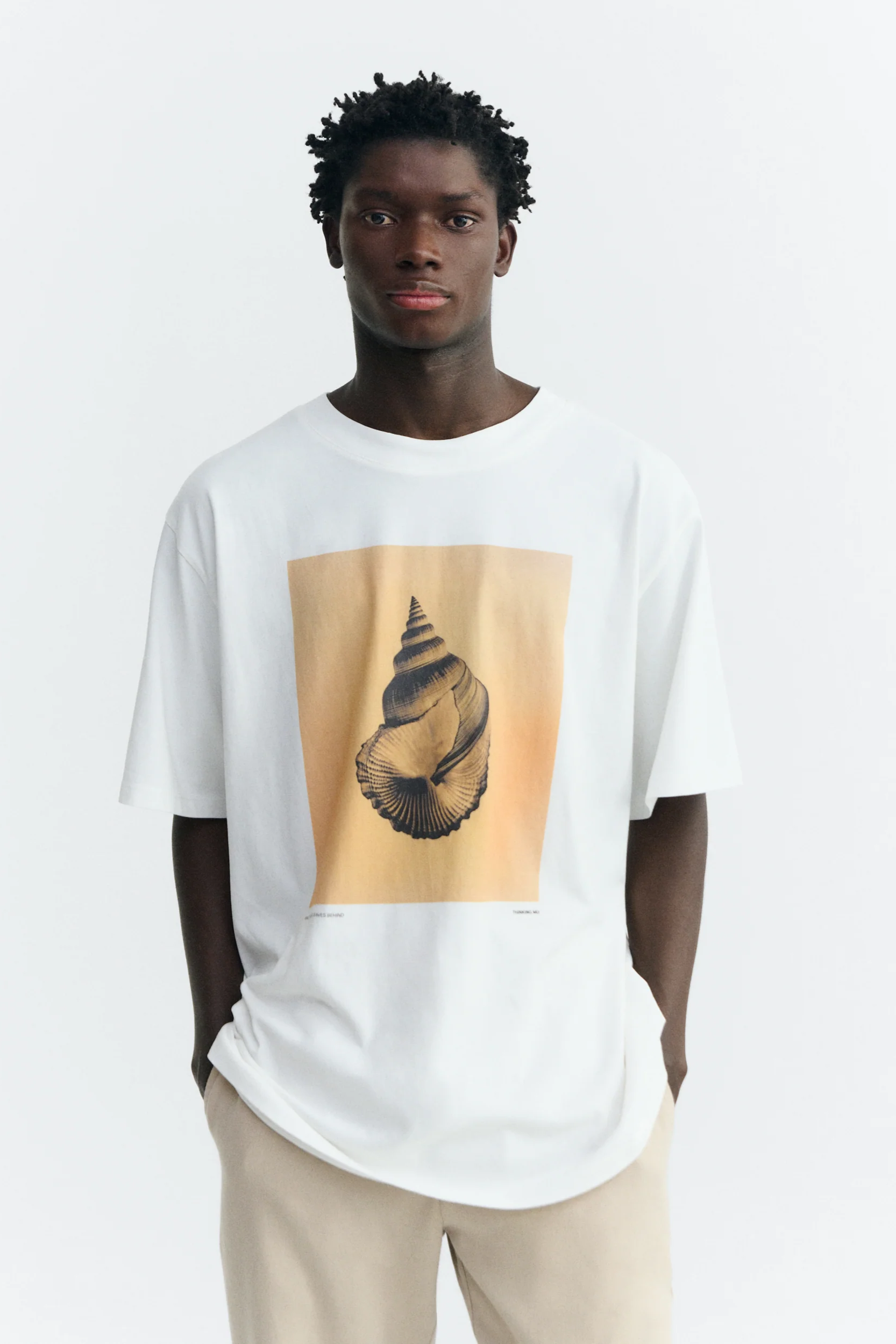 Thinking mu Herren vegan T-Shirt Eric Oversize Wei&Atilde;Ÿ
