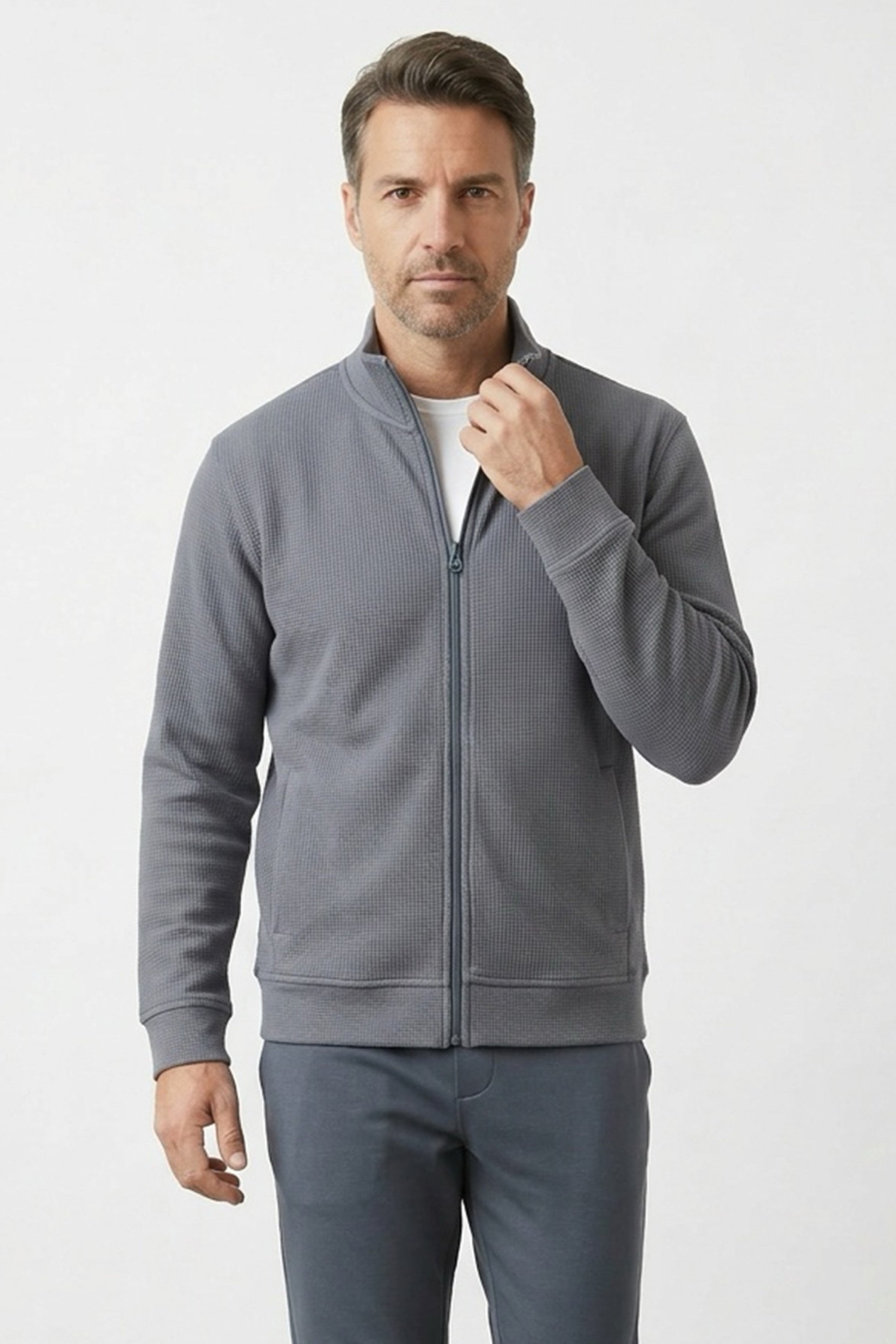 ORGANICATION Herren vegan Jacke Jorrin Shadow Grau
