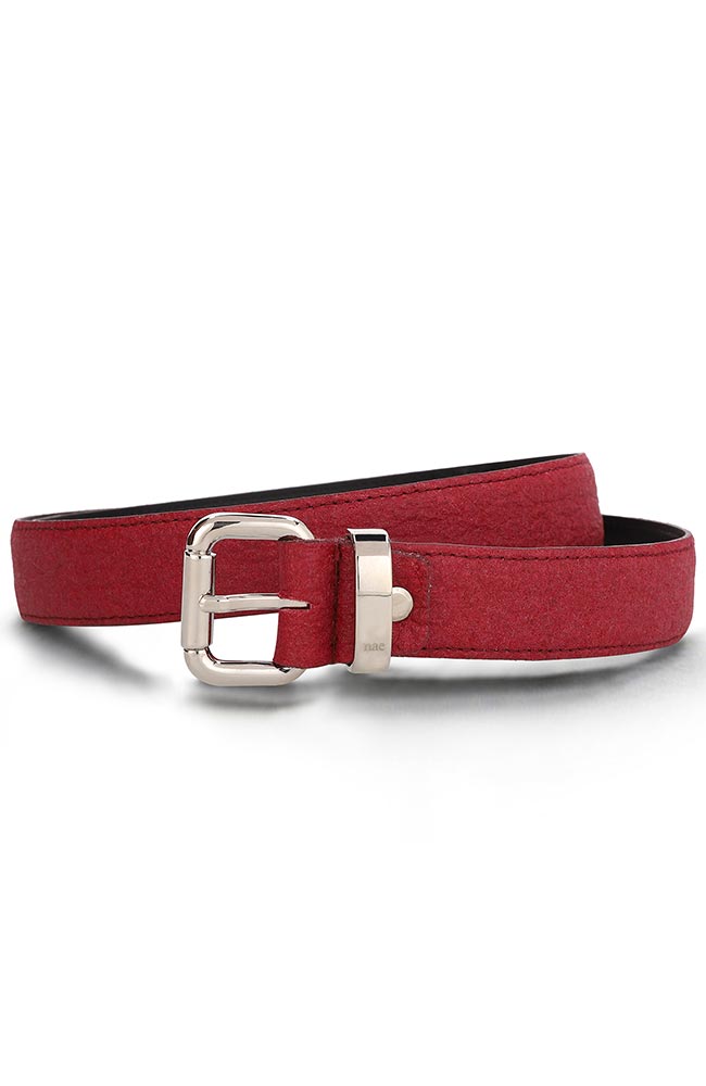 Image of NAE dames vegan Belt Ordis Rood
