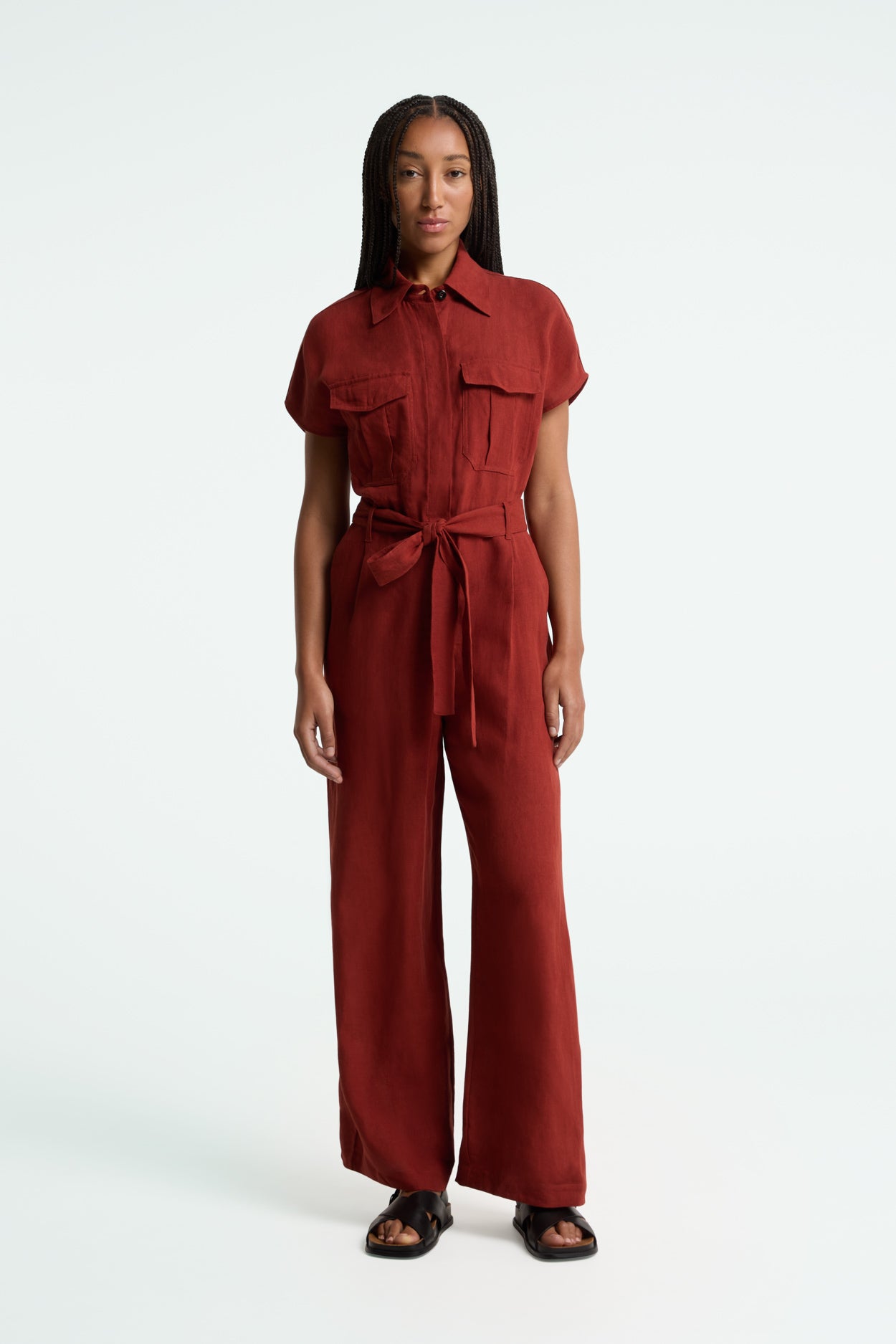 Kings Of Indigo Damen vegan Jumpsuit Margaret Gebranntes Henna