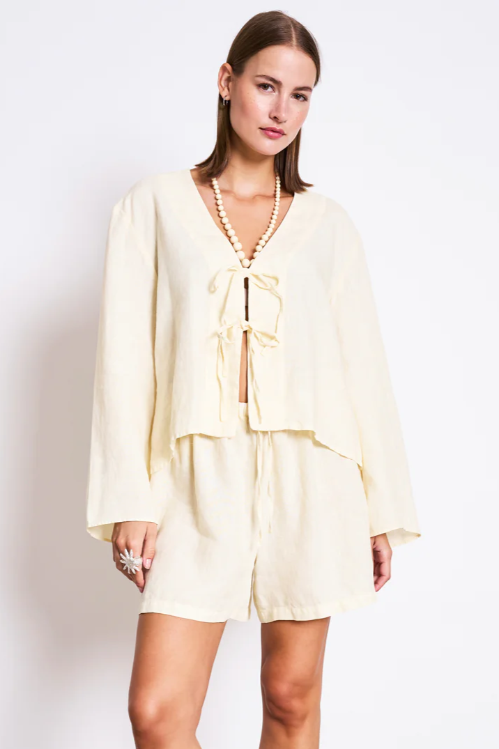 JAN N JUNE JAN 'N JUNE Damen vegan Bluse Skagen Hellgelb