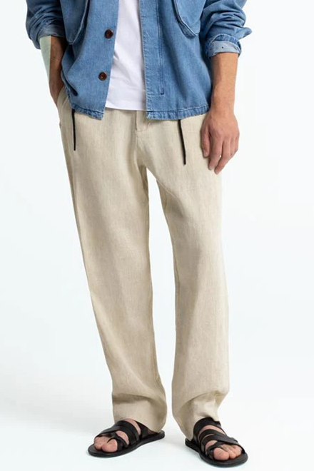 Image of Kings of Indigo mannen vegan Broek Teti Ongeverfd Beige