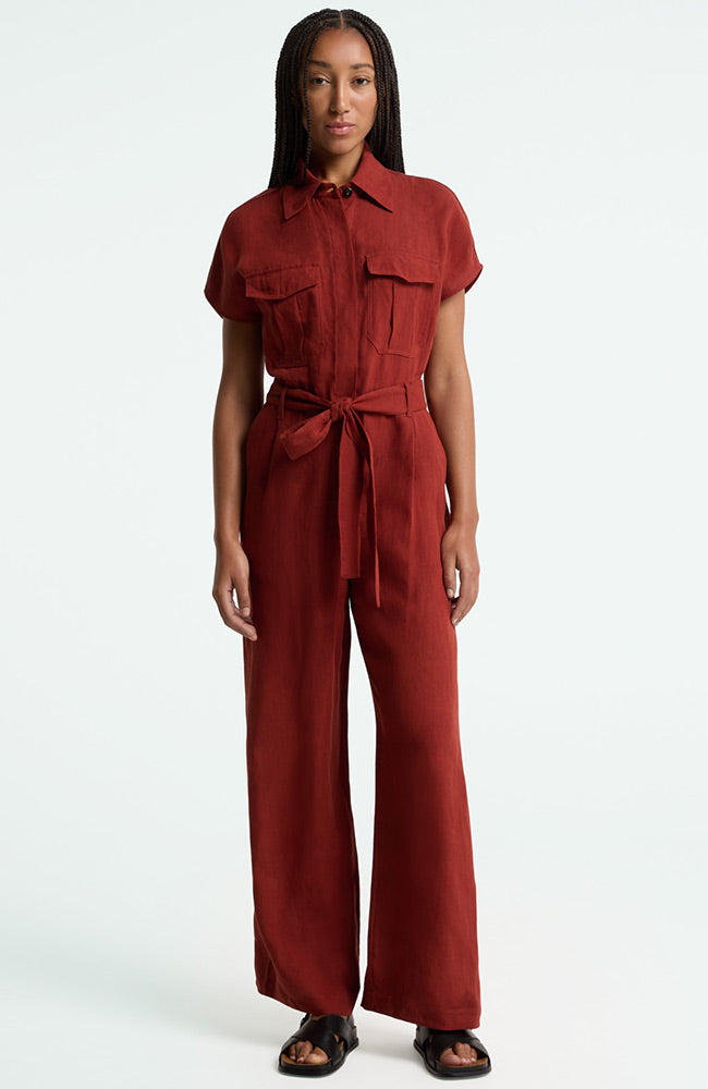 Kings Of Indigo Damen vegan Jumpsuit Margaret Gebranntes Henna