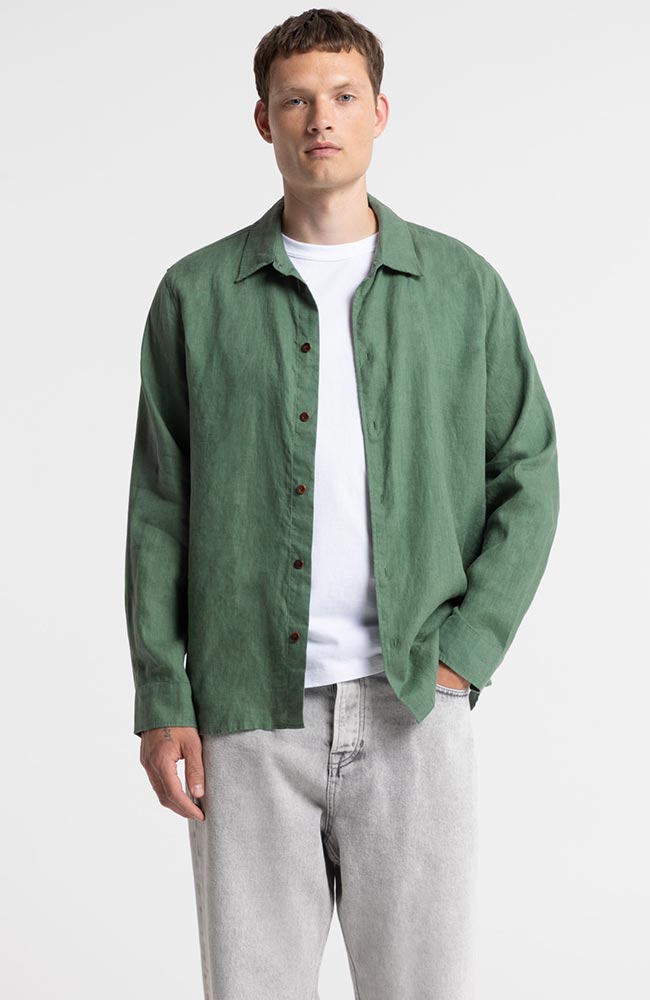 Kings Of Indigo Herren vegan Hemd Namlot Gr&Atilde;&frac14;n