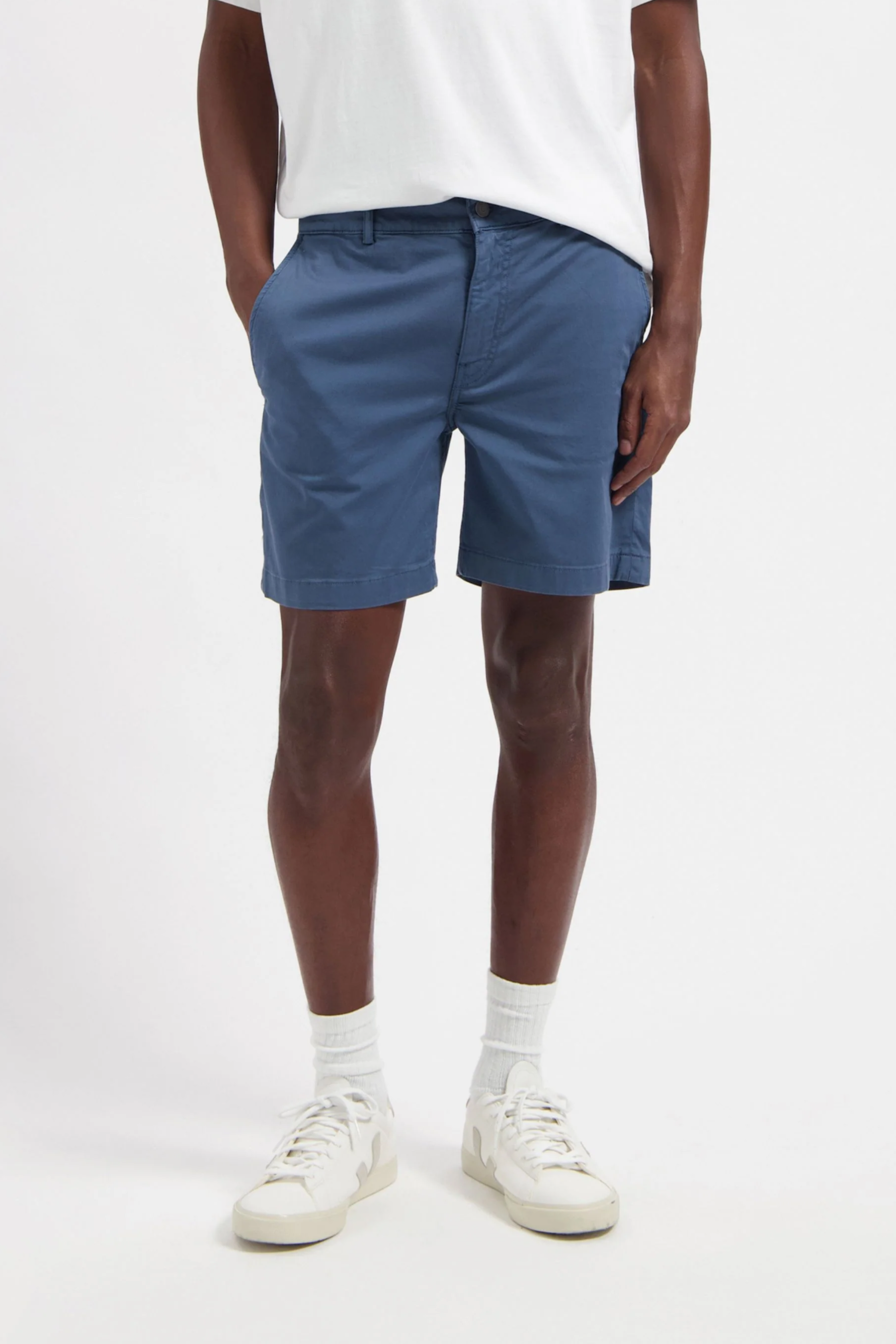 MUD Jeans Herren vegan Shorts Andy Schieferblau