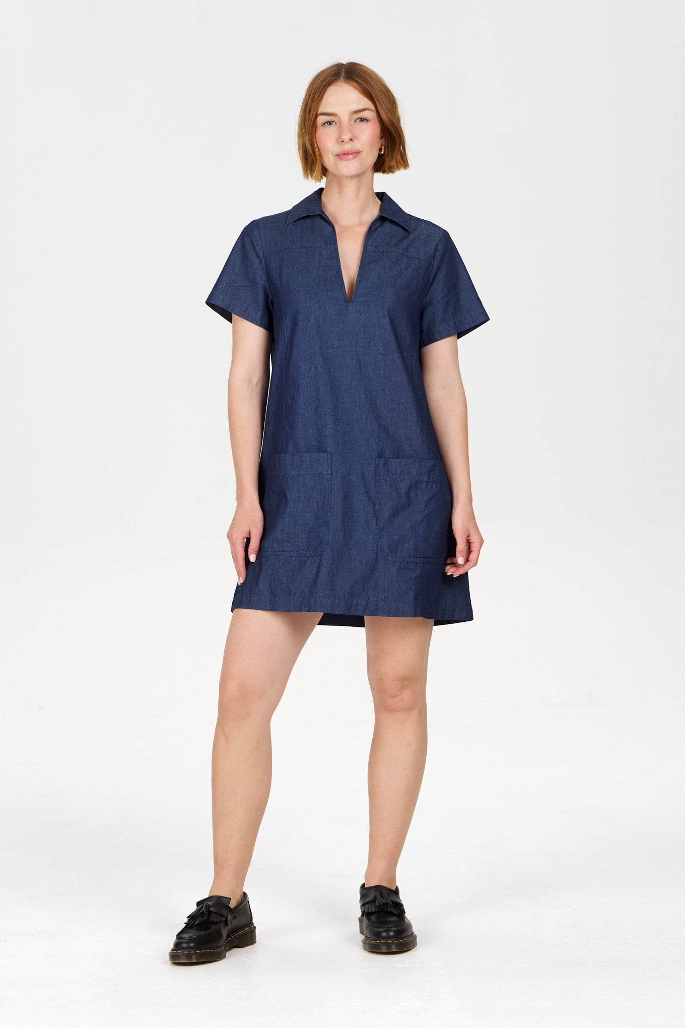 KOMODO Damen vegan Kleid Talia Midwash Blau