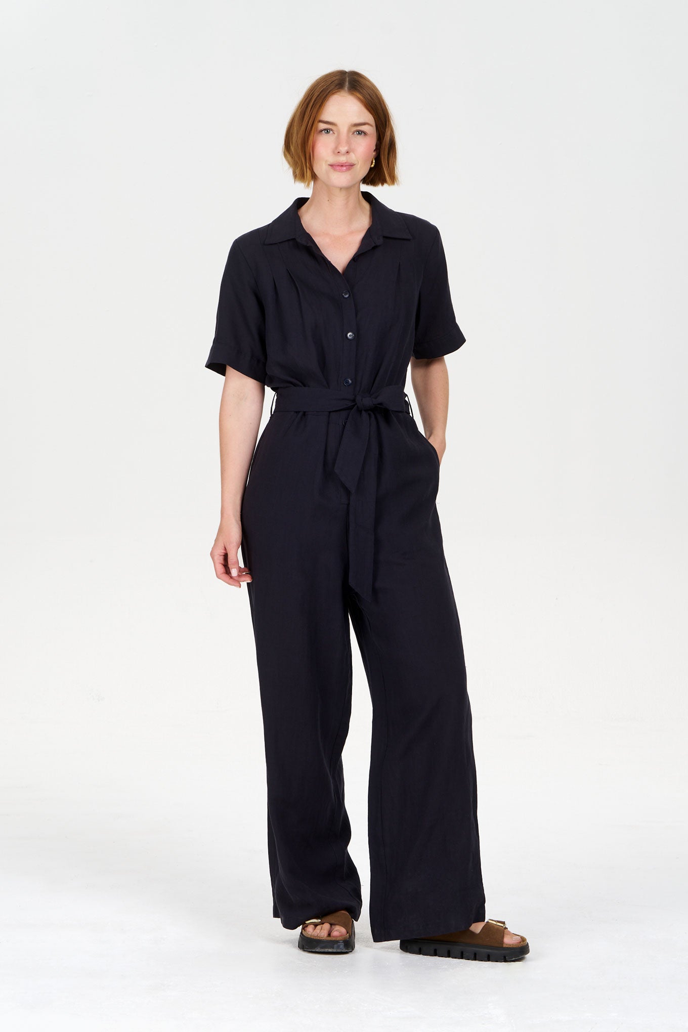 KOMODO Damen vegan Jumpsuit Amarie Navy