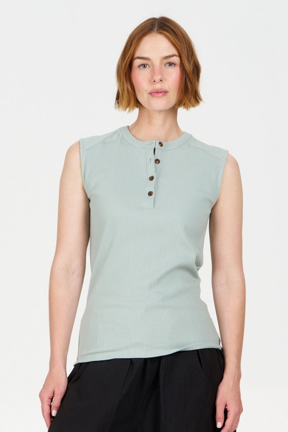 KOMODO Damen vegan Tank Top Tina Rib Gr&Atilde;&frac14;n