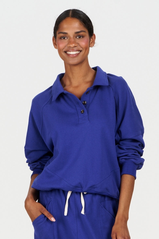 KOMODO Damen vegan Sweatshirt Teppiche Blau