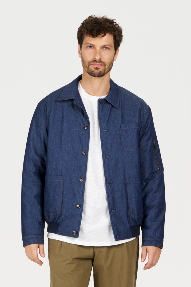 Image of KOMODO mannen vegan Jas Nile Mid Wash Blue