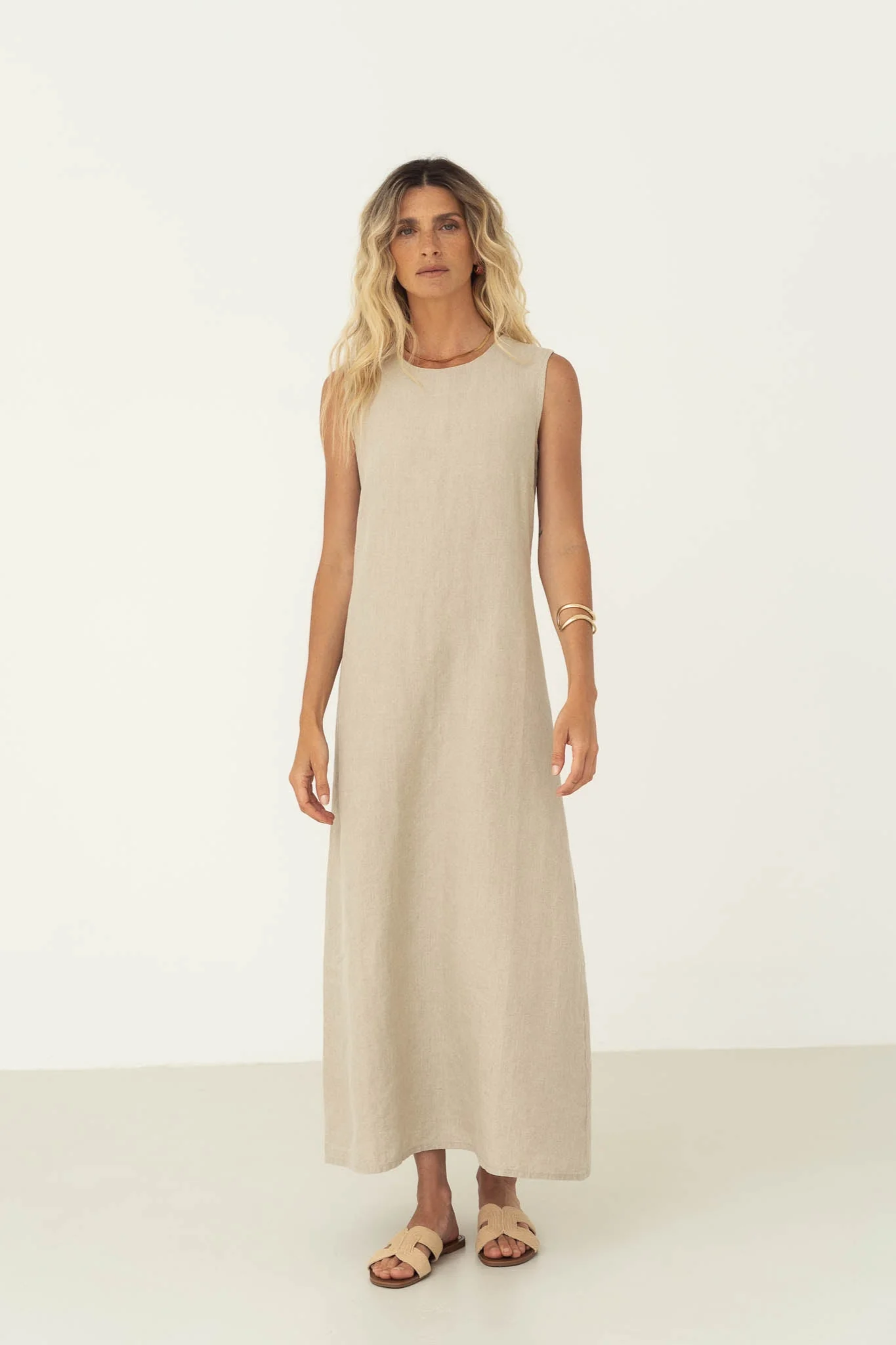 Image of Näz dames vegan Jurk Leonie Beige