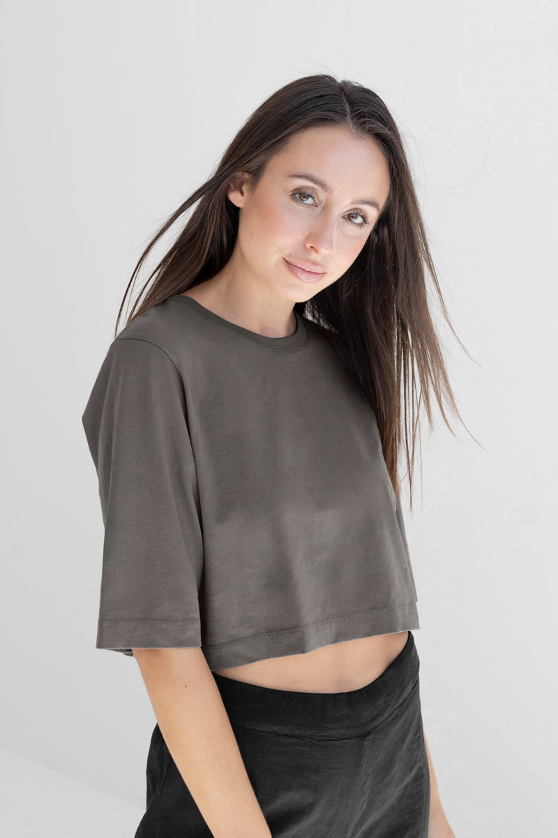 Marenika Damen vegan Crop Top Elisa Olive