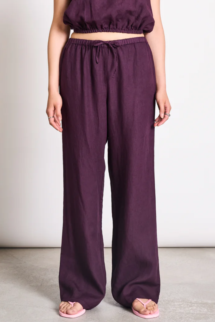 JAN N JUNE JAN 'N JUNE Damen vegan Hose Sjov Drawstring Cherry Lacquer