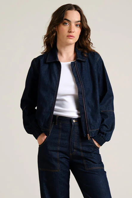 Image of DEDICATED dames vegan Spijkerjas Sunna Donkerblauw