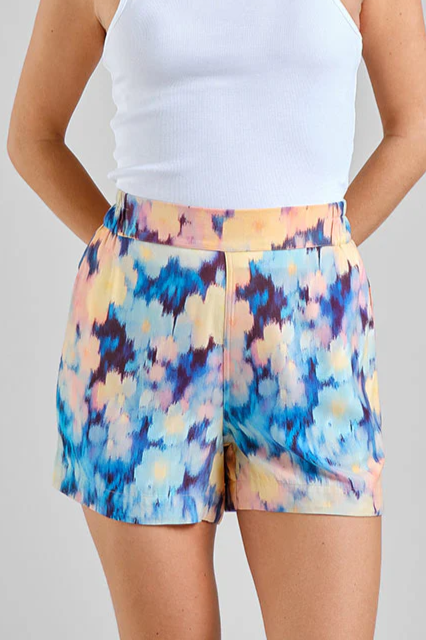 Dedicated Damen vegan Shorts Aspudden Ikat Multicolour