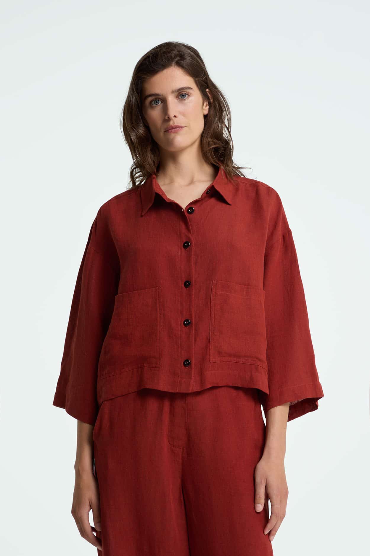 Image of Kings of Indigo dames vegan Blouse Wanda Rood