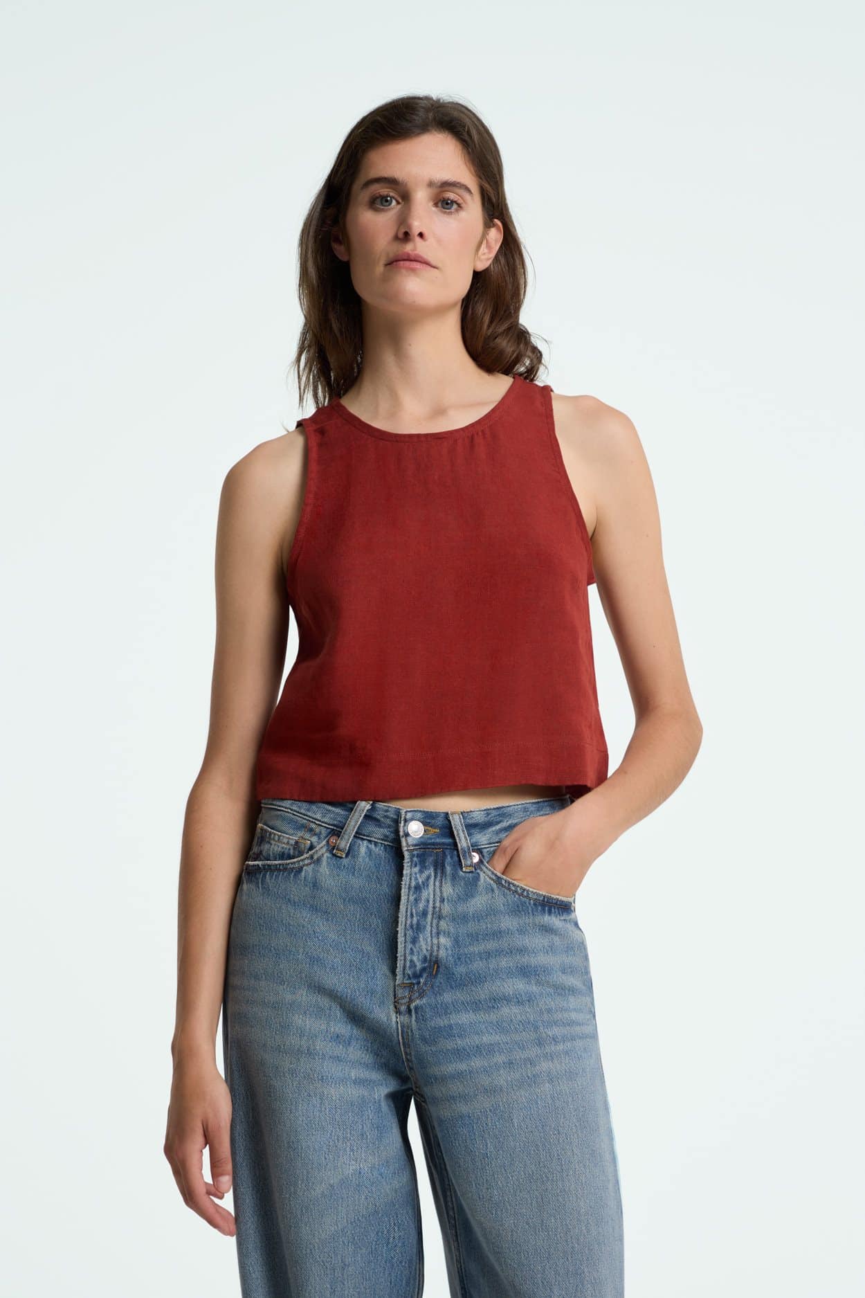 Kings Of Indigo Damen vegan Top Belle Rot