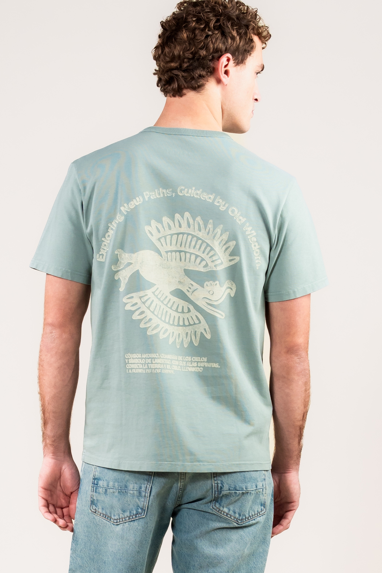 Image of Kuyichi mannen vegan T-Shirt Liam Condor Sage