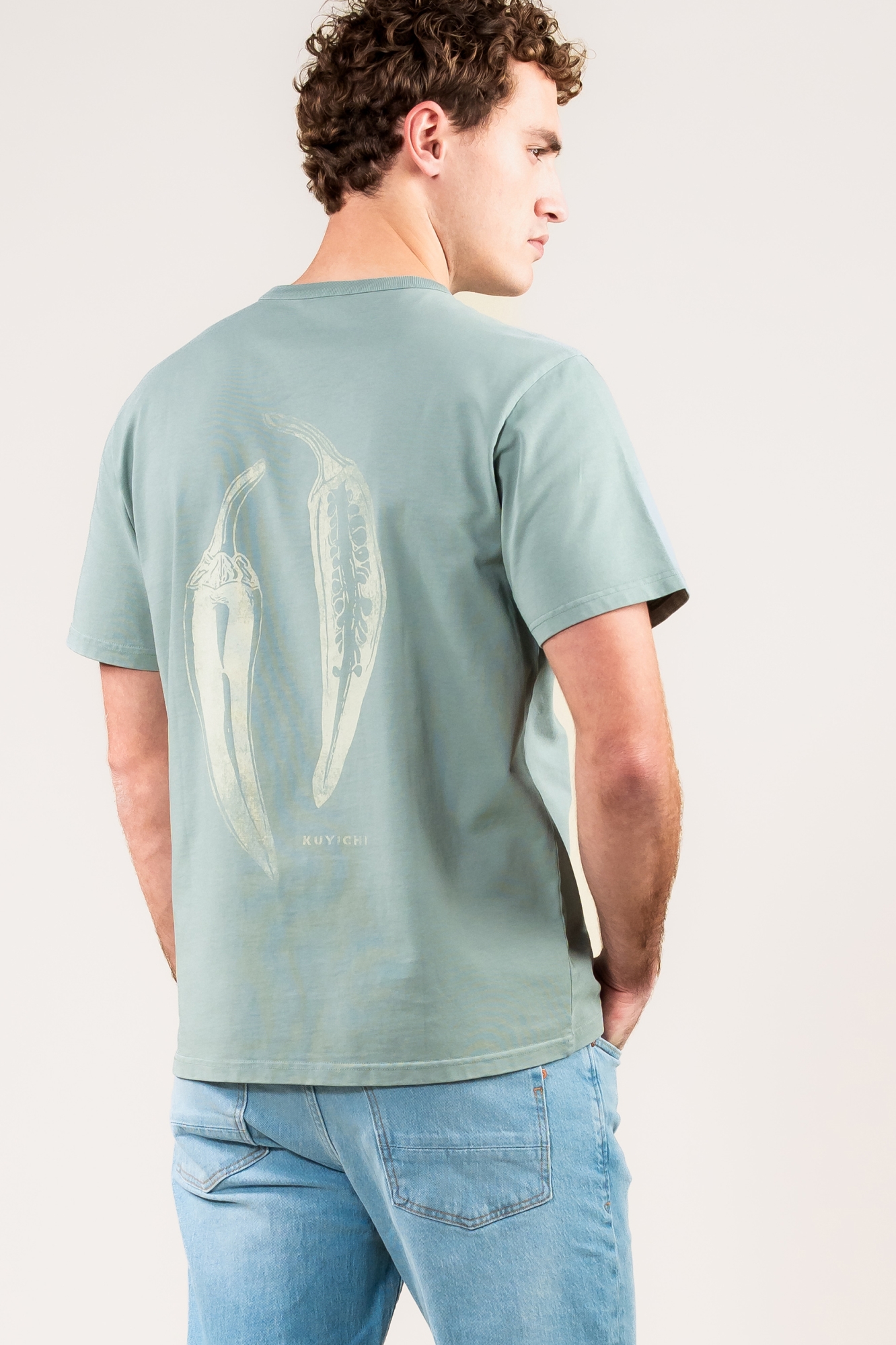Kuyichi Herren vegan T-Shirt Liam Pepper Sage