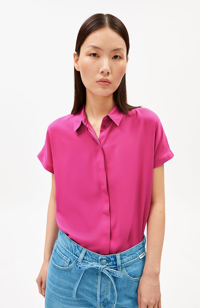 Image of ARMEDANGELS dames vegan Blouse Larisaana Very Berry