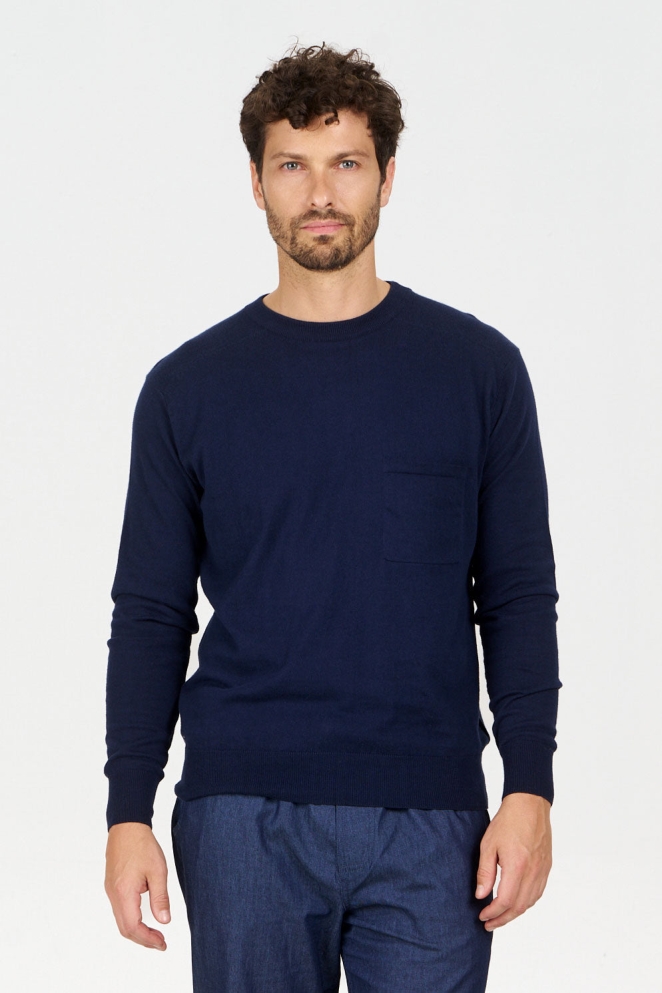 KOMODO Herren vegan Pullover Tasche Navy