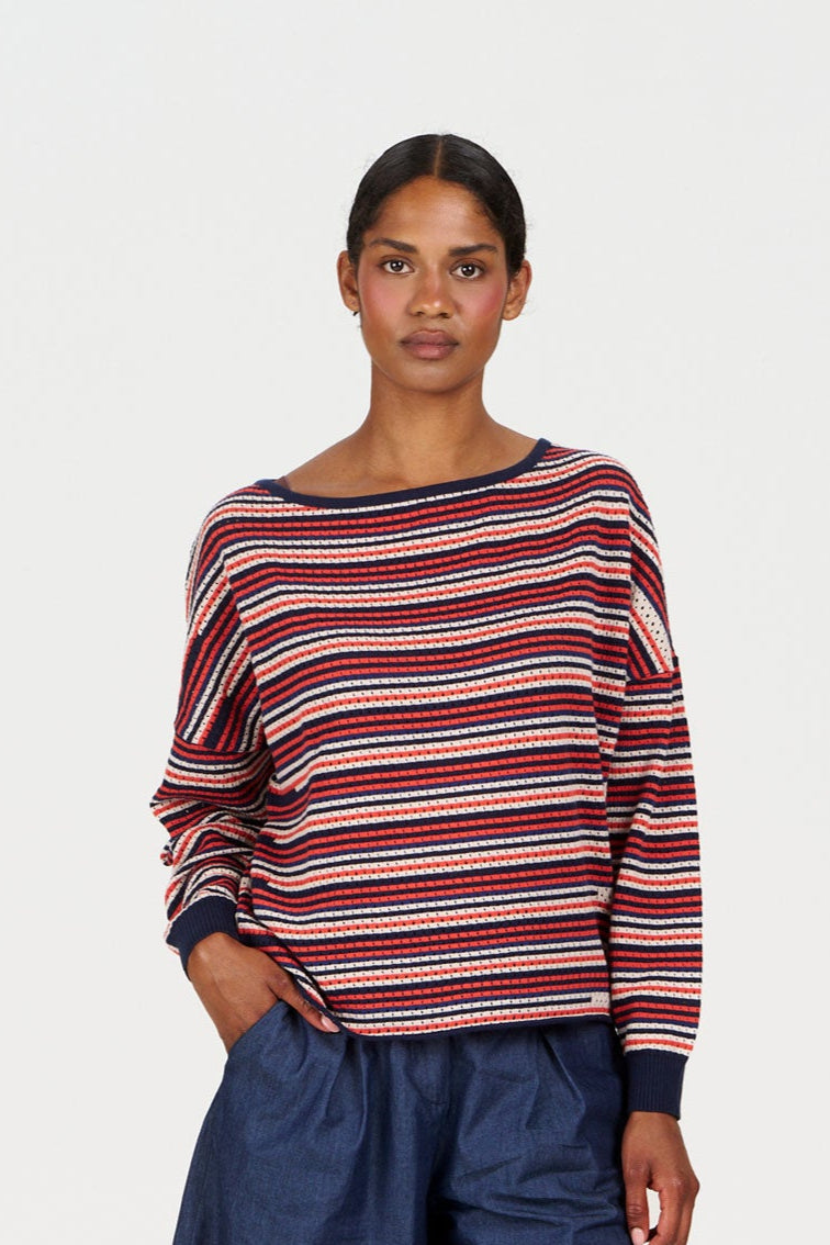 KOMODO Damen vegan Pullover Pina Multicolour